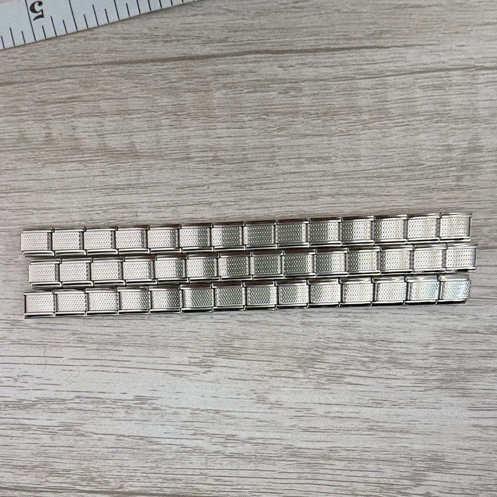 Talexia Silver Charm Bracelet Brushed Links-NWOT